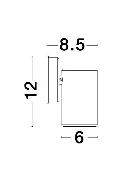 Външен аплик LIMBIO LED GU10 1x10W Черен ABS