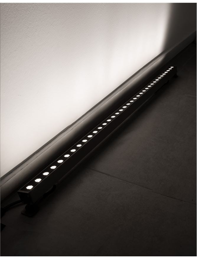 Външен аплик WALL WASHER LED 15W Сатен никел алуминий и стъкло IP67