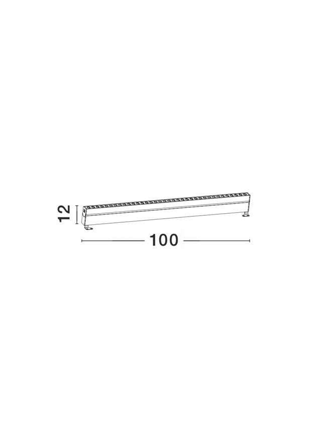 Външен аплик WALL WASHER LED 44W Пясъчно черен алуминий и стъкло IP67