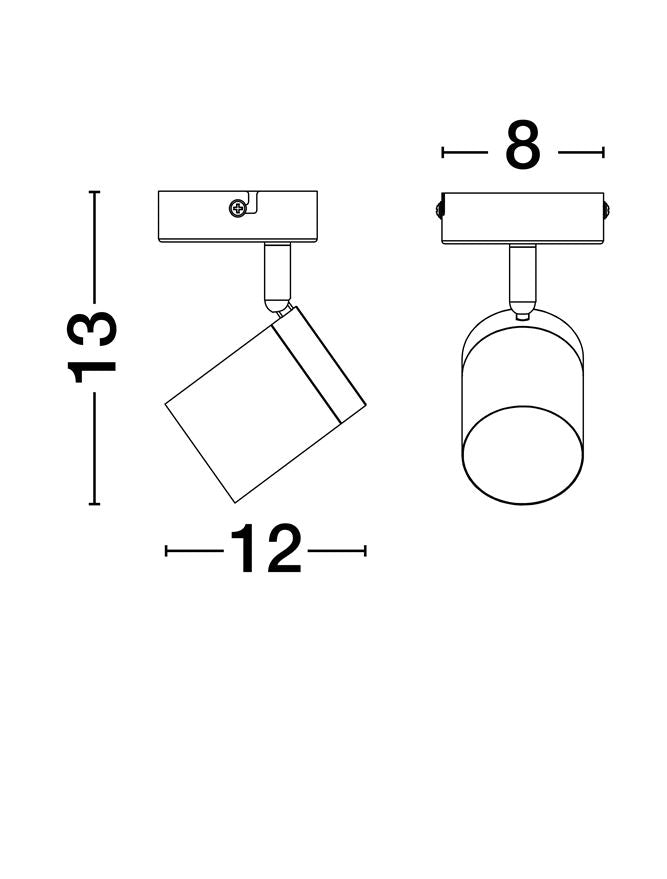 Висящо осветително тяло (пендел) ALMA 10W GU10 Пясъчно бял алуминий IP44