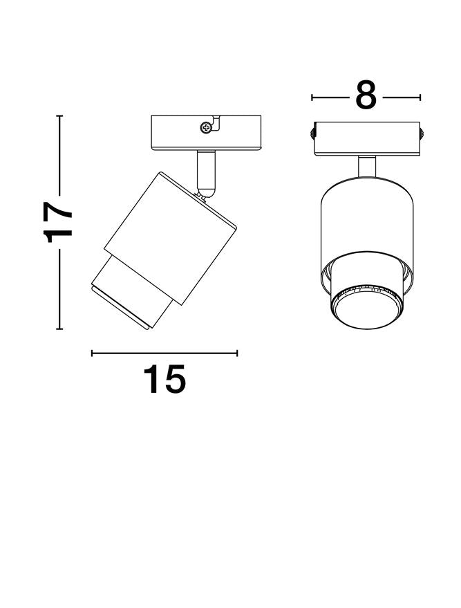 Висящо осветително тяло (пендел) ISON 10W GU10 Пясъчно бял метал