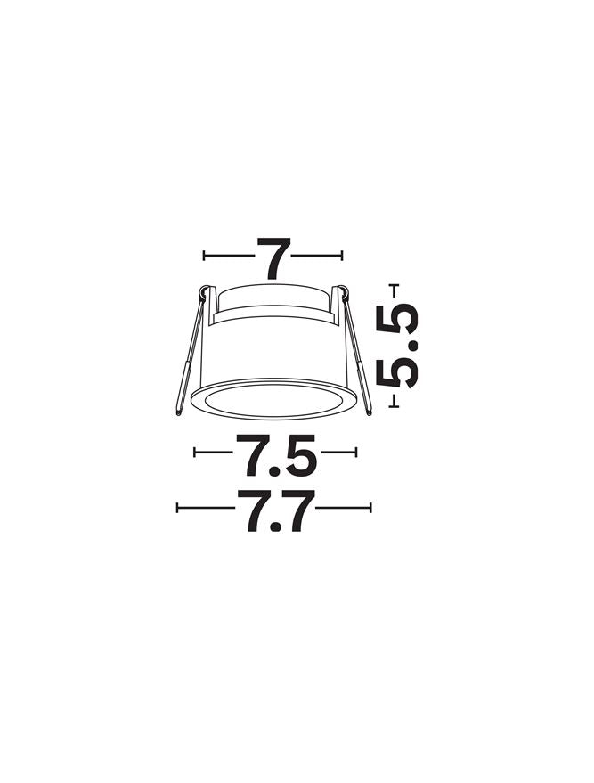 Техническо осветление VARO LED MR16/GU10 10W Пясъчно бял алуминий ⌀7.5 H5.5см IP20