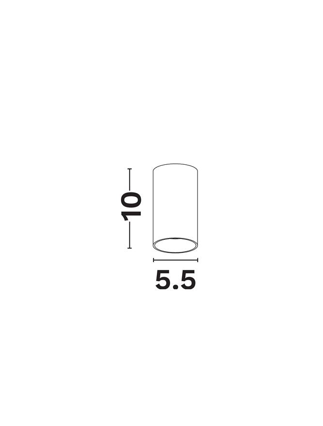 Техническо осветление MNIA LED MR16/GU10 10W Пясъчно черен ⌀5.5 H10см