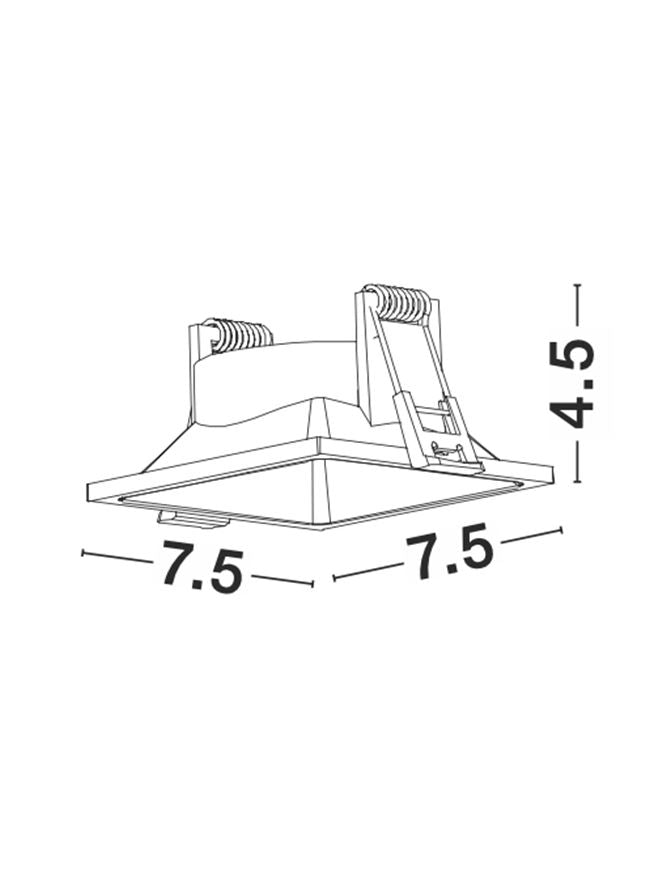 Техническо осветление RENDE GU10 бял алуминий 7.5x7.5x7.5см