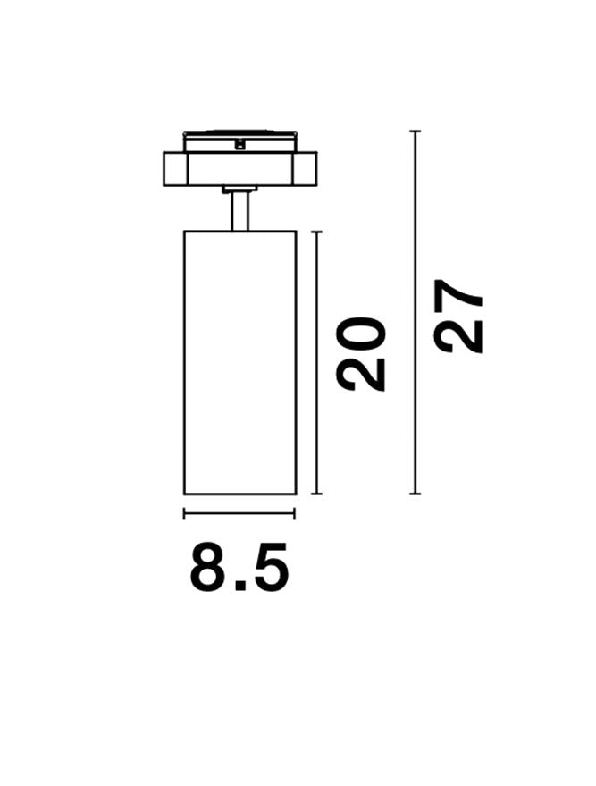 Техническо осветление BUXTON 20W 4000K Пясъчно черен