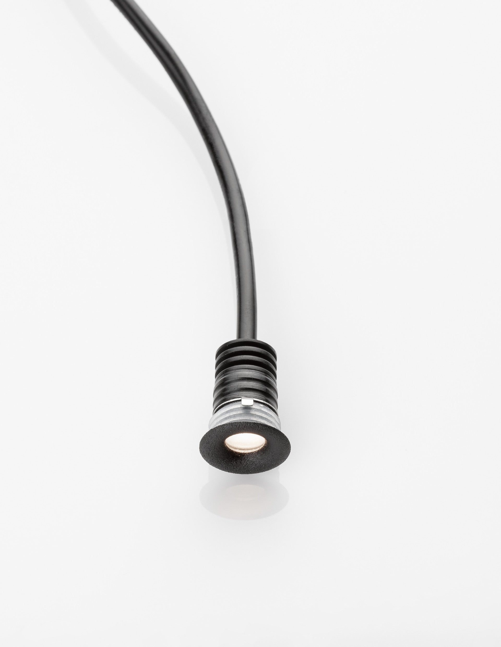 LED спот TINY Вграден Черен алуминий IP44 3000K D1.6x2см
