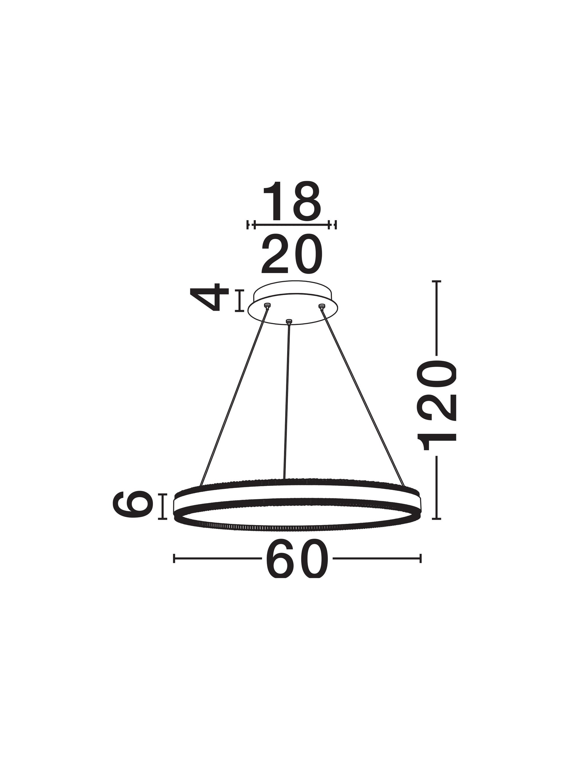 Висящо осветително тяло (пендел) ALARO 46W LED Златист месинг алуминий стомана акрил
