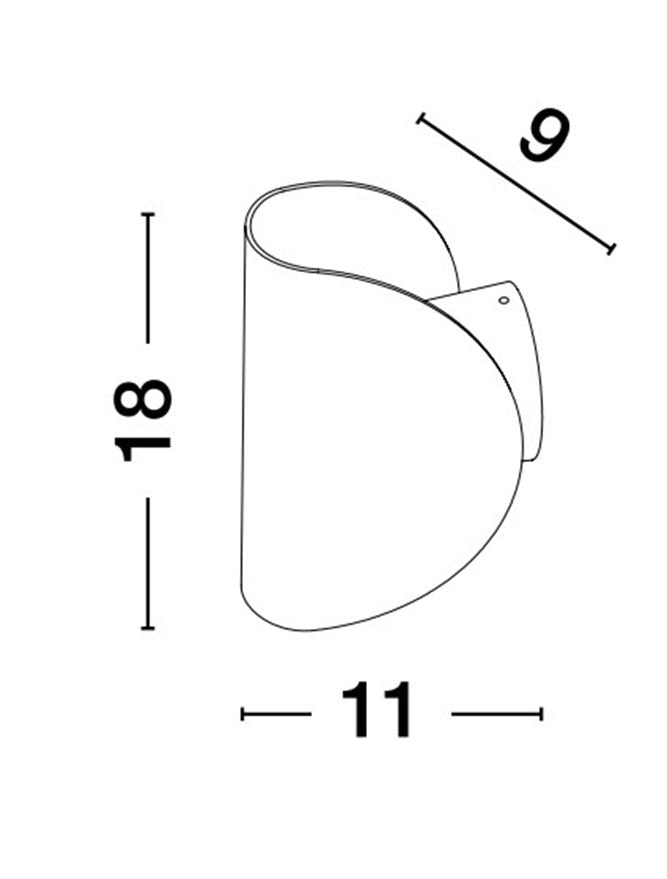 Външен аплик ARABELLA 6W Пясъчно бял алуминий стъкло