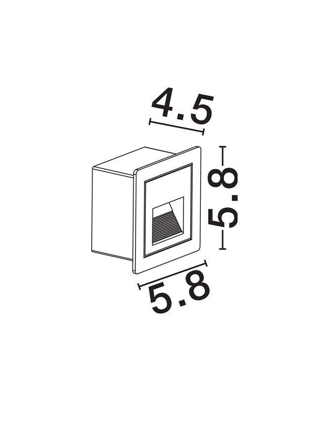 Външен аплик MONO 3W Пясъчно бял алуминий IP65