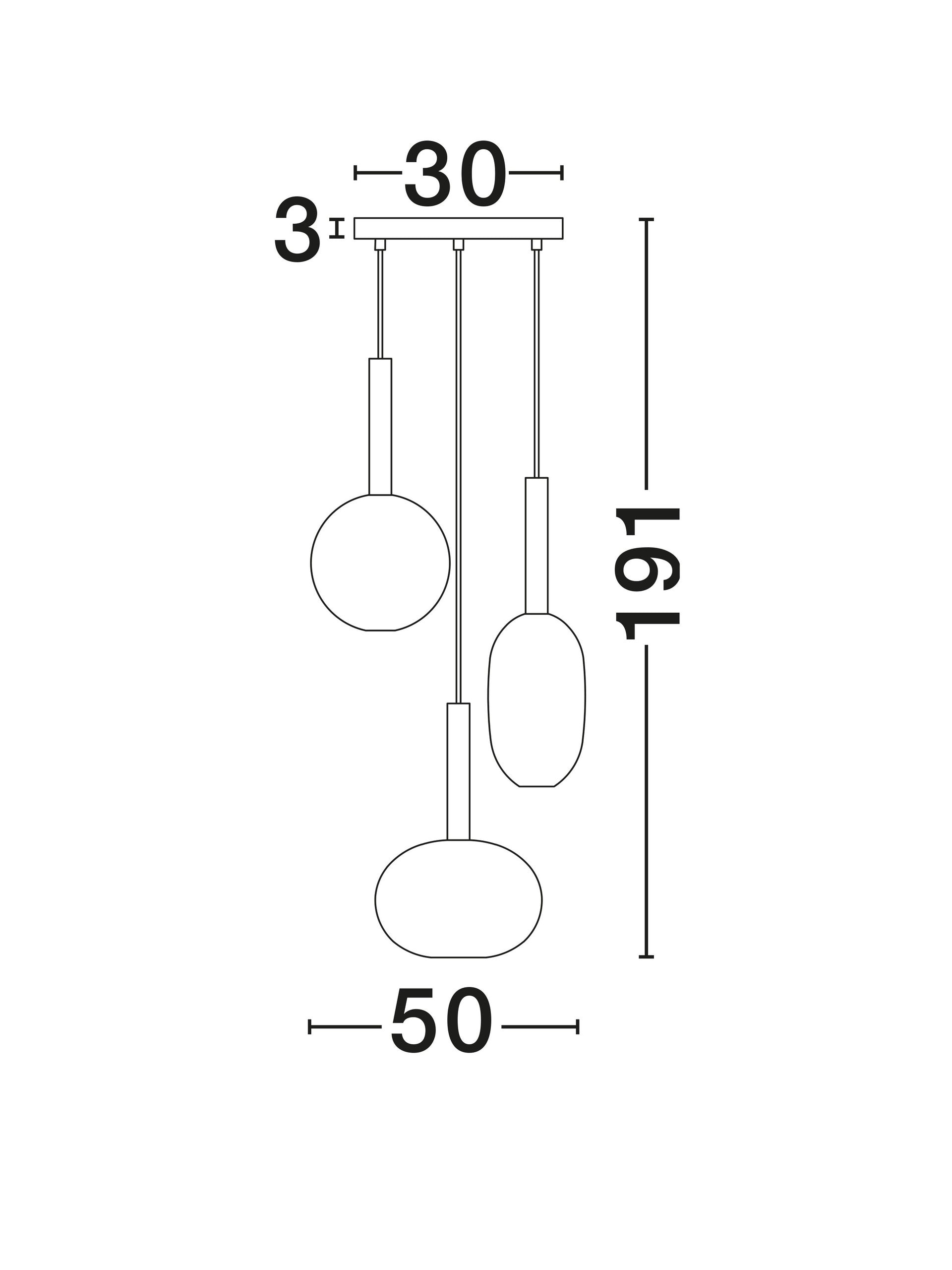 Висящо осветително тяло (пендел) AMELIA 15W 3x5W G9 Пясъчно златист Прозрачно стъкло