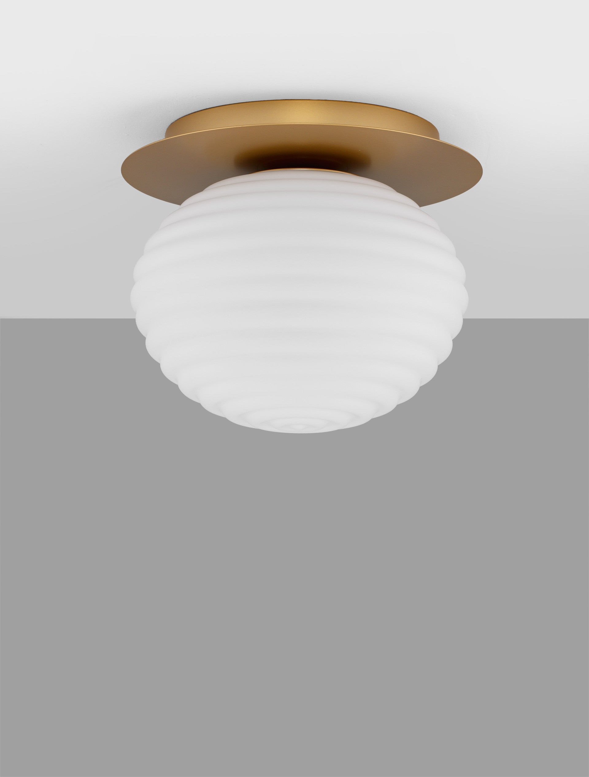 Висящо осветително тяло (пендел) ALLEN 12W LED E27 Матово злато и пясъчно бяло стъкло ⌀26 H21.5см