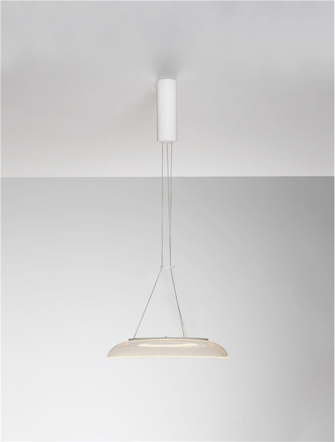 Висящо осветително тяло (пендел) MANTLE 22W LED Пясъчно бял акрил алуминий