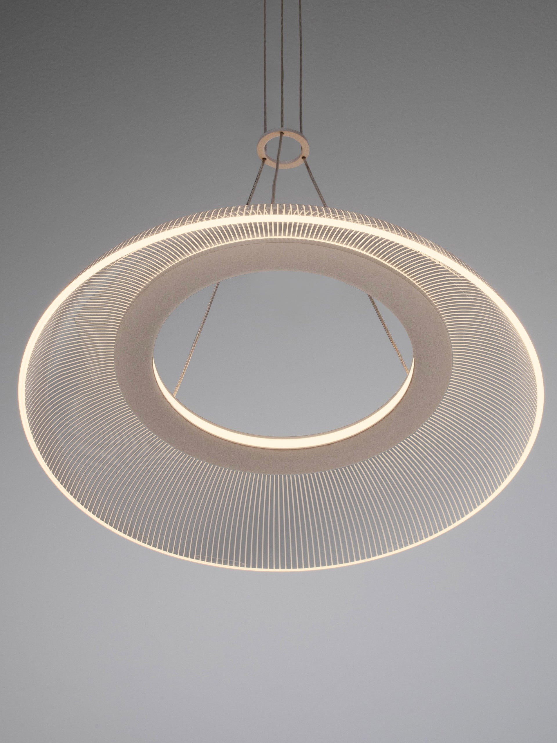 Висящо осветително тяло (пендел) MANTLE 22W LED Пясъчно бял акрил алуминий