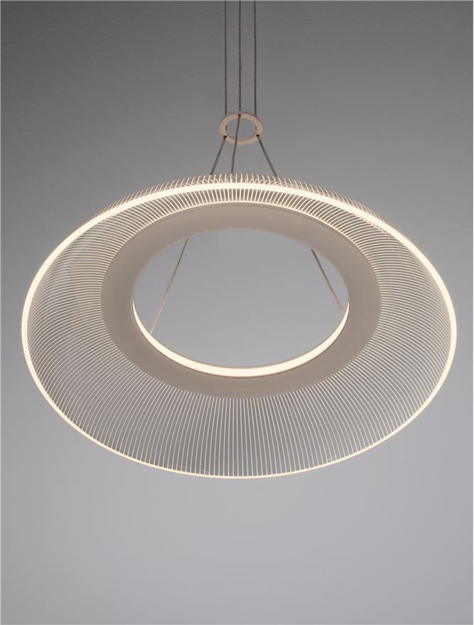 Висящо осветително тяло (пендел) MANTLE 22W LED Пясъчно бял акрил алуминий