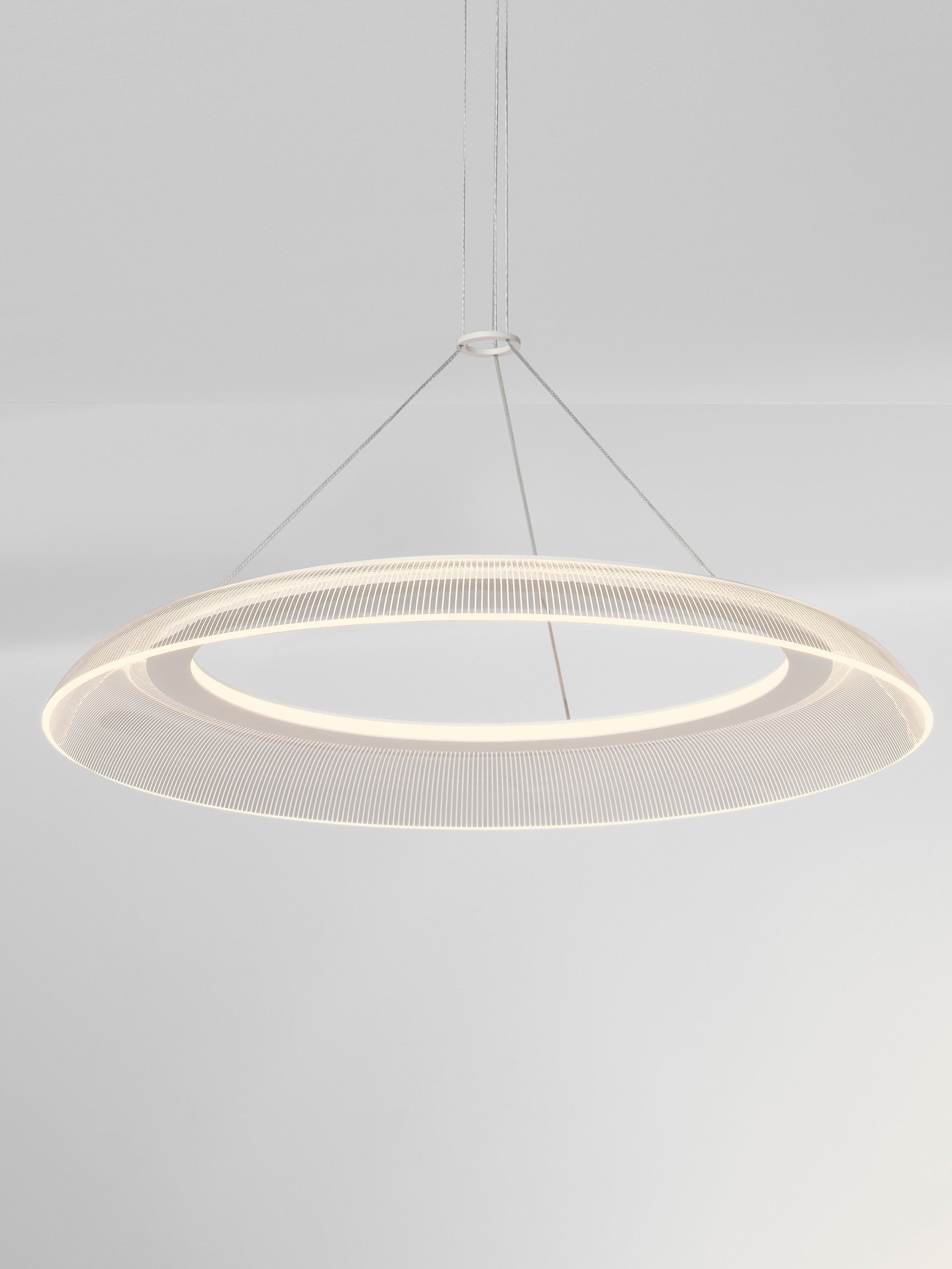 Висящо осветително тяло (пендел) MANTLE 43W LED Пясъчно бял акрил алуминий