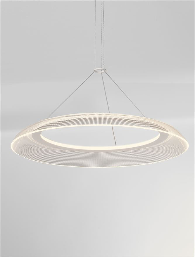 Висящо осветително тяло (пендел) MANTLE 43W LED Пясъчно бял акрил алуминий