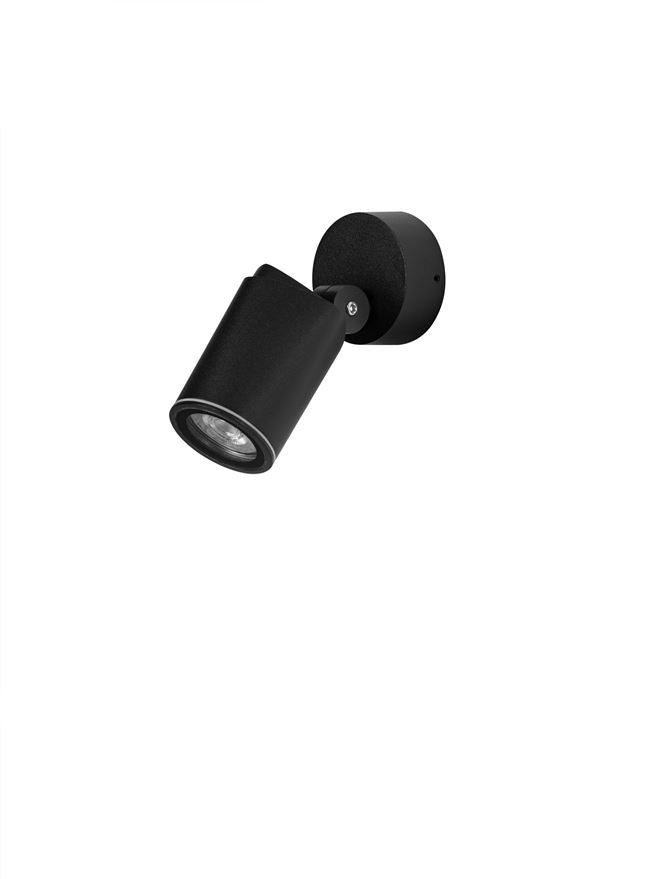 Външен аплик SPY 10W GU10 Пясъчно черен леят алуминий