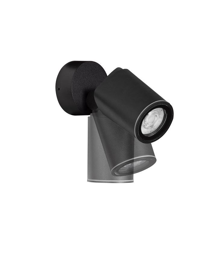 Външен аплик SPY 10W GU10 Пясъчно черен леят алуминий