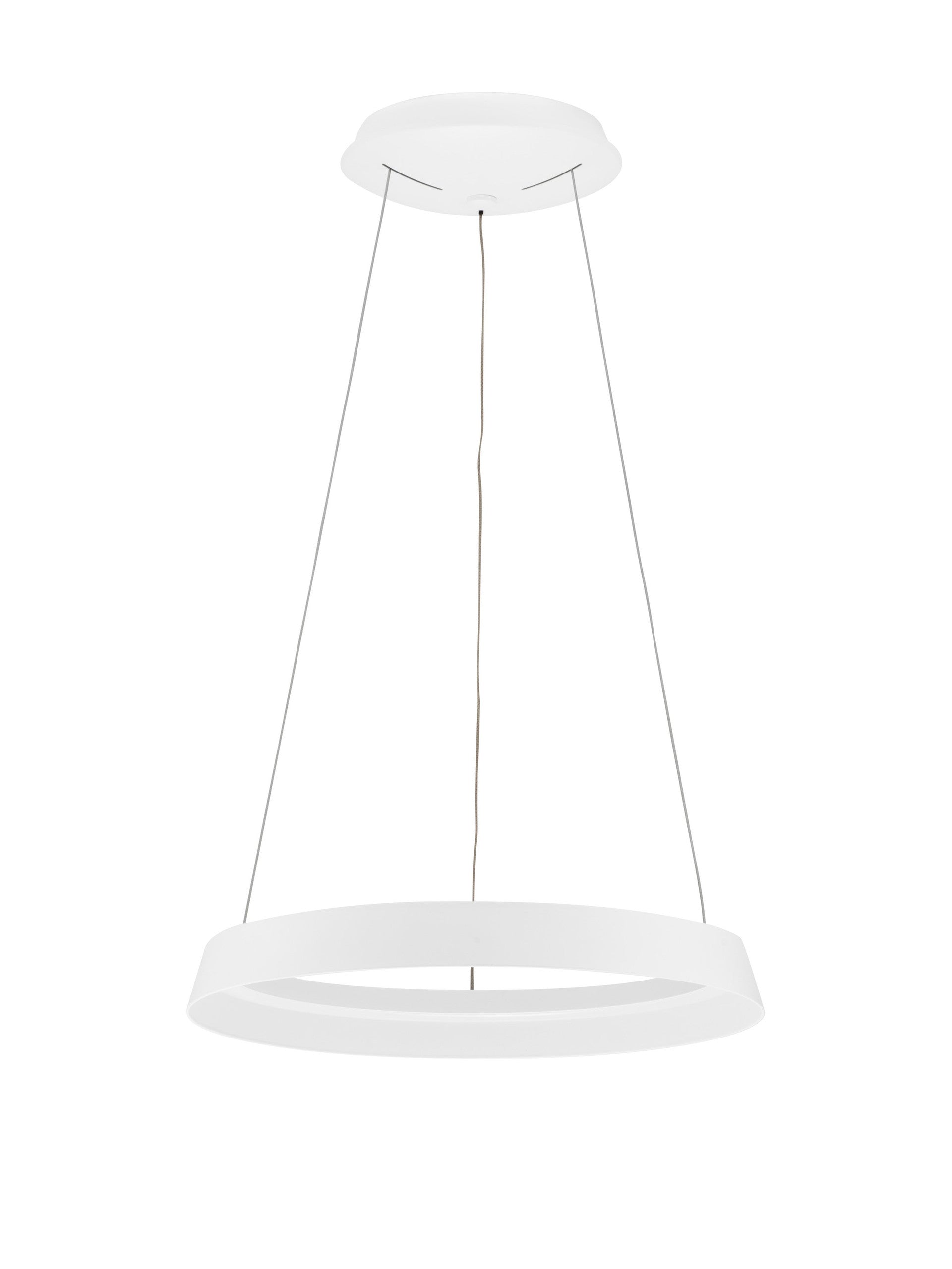 Висящо осветително тяло (пендел) ORMI LED 38W 220-240V Пясъчно бял алуминий и акрил ⌀45 H150см