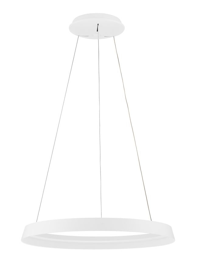 Висящо осветително тяло (пендел) ORMI LED 52W 220-240V Пясъчно бял алуминий и акрил ⌀60 H150см