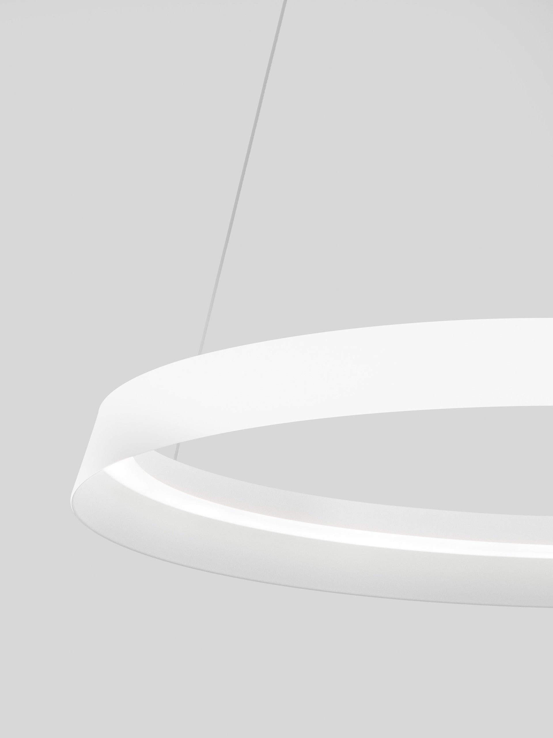 Висящо осветително тяло (пендел) ORMI LED 52W 220-240V Пясъчно бял алуминий и акрил ⌀60 H150см