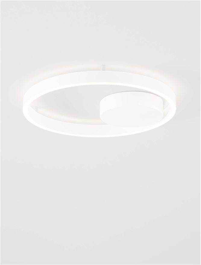Висящо осветително тяло (пендел) HEDRA LED 40W Пясъчно бял метал, алуминий и акрил ⌀40 H5см