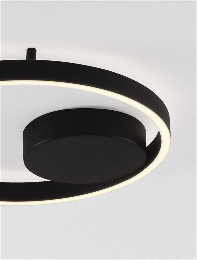 Висящо осветително тяло (пендел) HEDRA LED 40W Пясъчно черен метал, алуминий и акрил ⌀40 H5см
