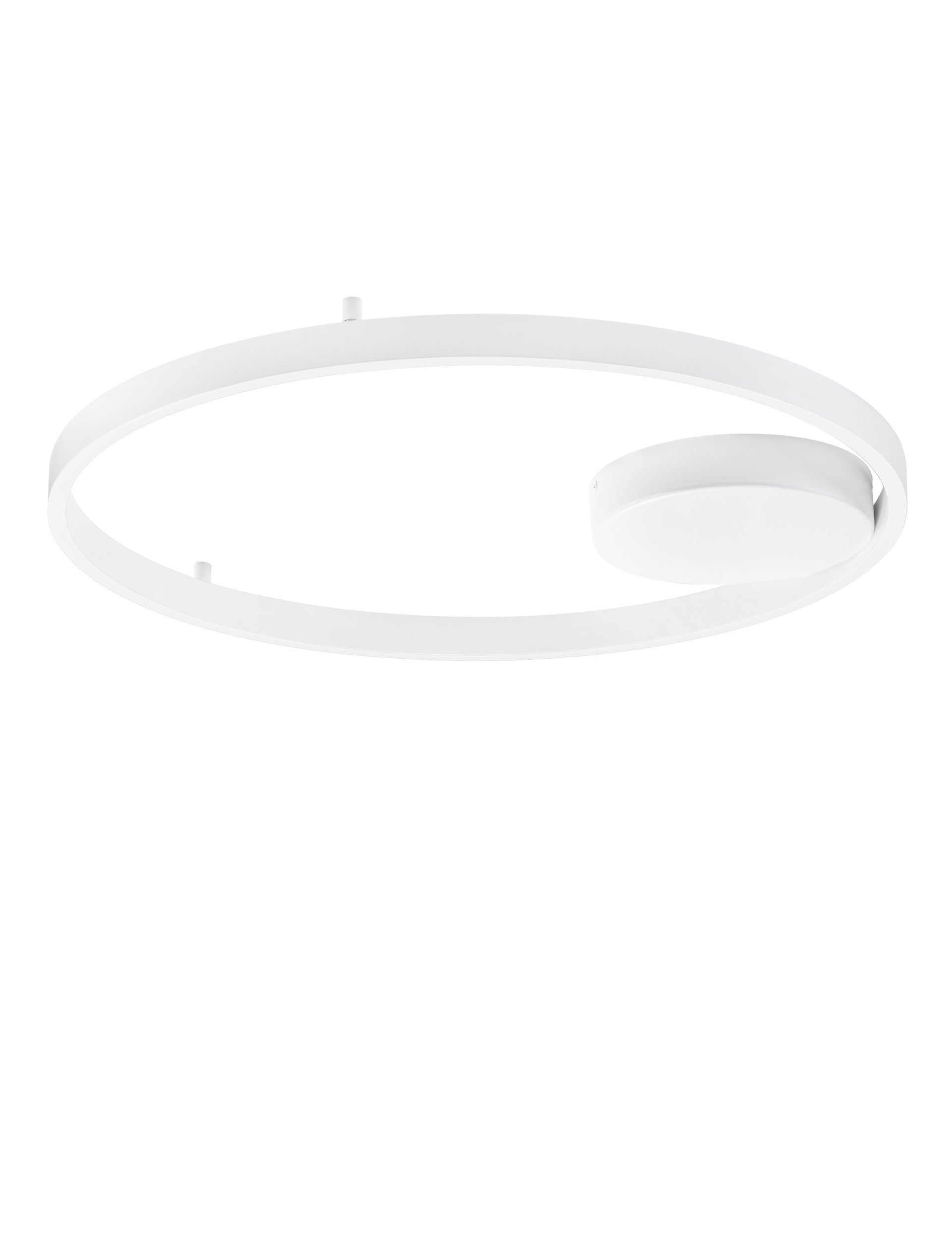 Висящо осветително тяло (пендел) HEDRA LED 60W Пясъчно бял метал, алуминий и акрил ⌀60 H5см