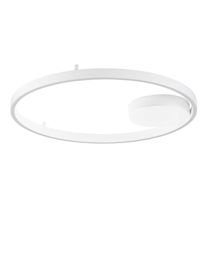 Висящо осветително тяло (пендел) HEDRA LED 60W Пясъчно бял метал, алуминий и акрил ⌀60 H5см