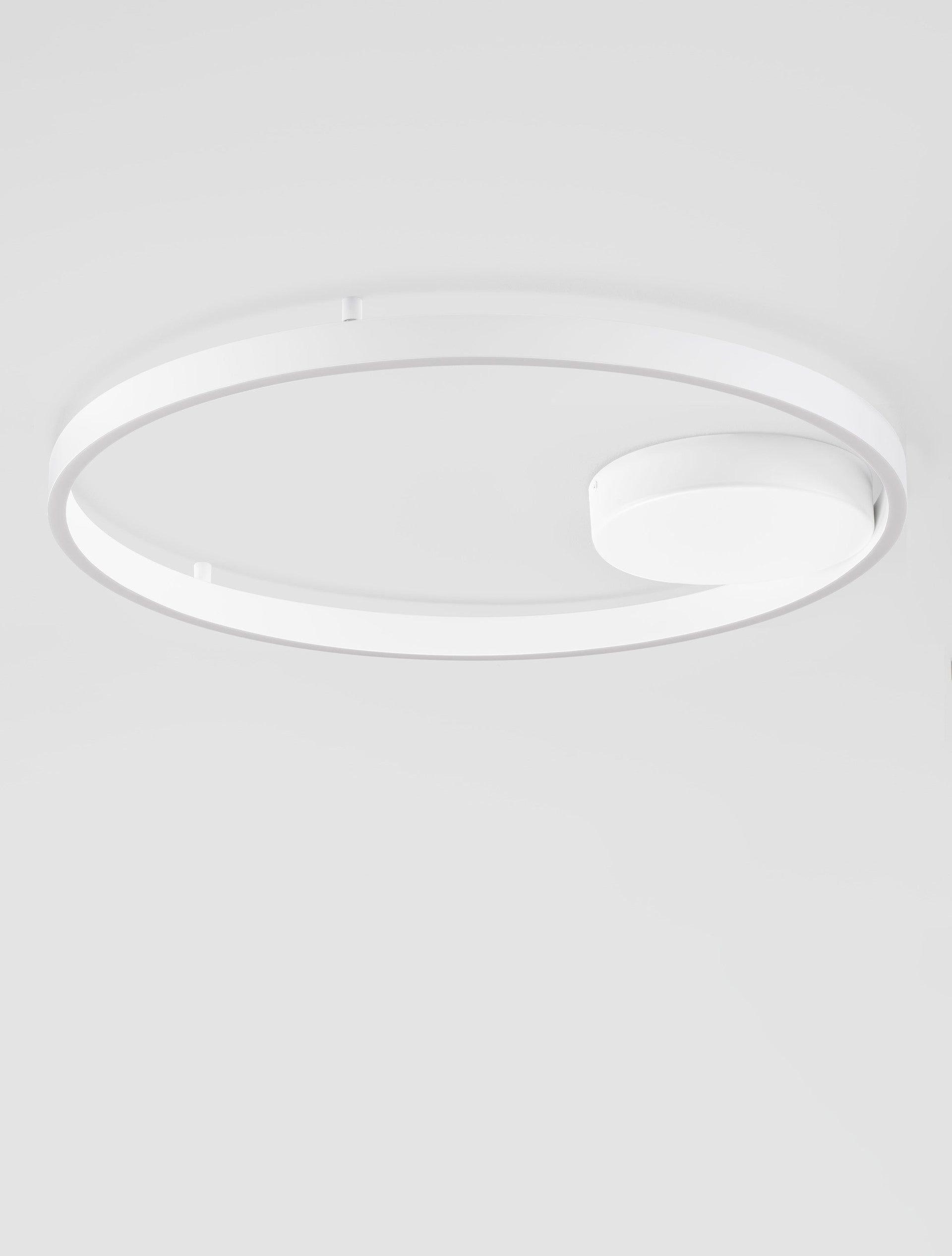 Висящо осветително тяло (пендел) HEDRA LED 60W Пясъчно бял метал, алуминий и акрил ⌀60 H5см