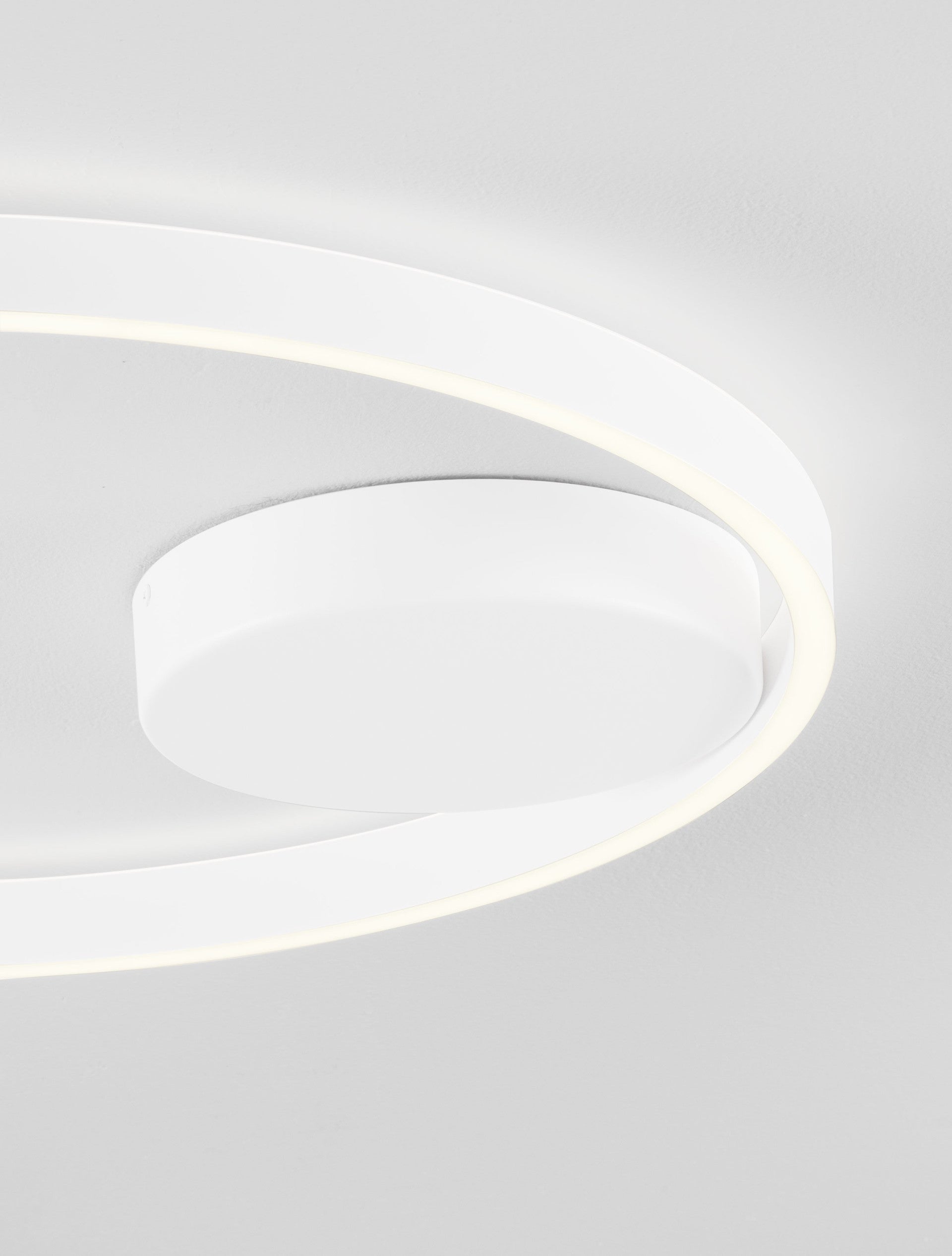 Висящо осветително тяло (пендел) HEDRA LED 60W Пясъчно бял метал, алуминий и акрил ⌀60 H5см