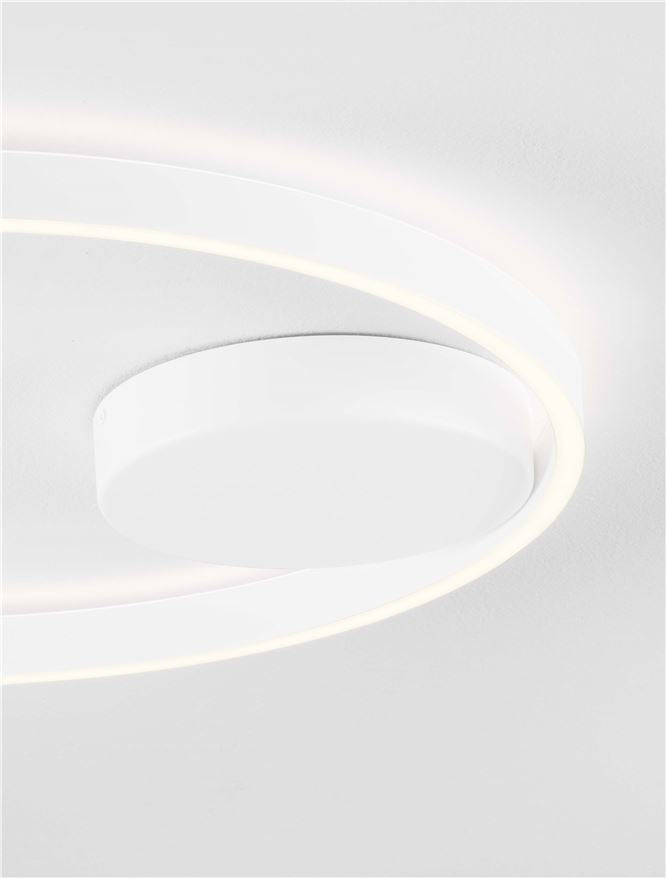 Висящо осветително тяло (пендел) HEDRA LED 60W Пясъчно бял метал, алуминий и акрил ⌀60 H5см