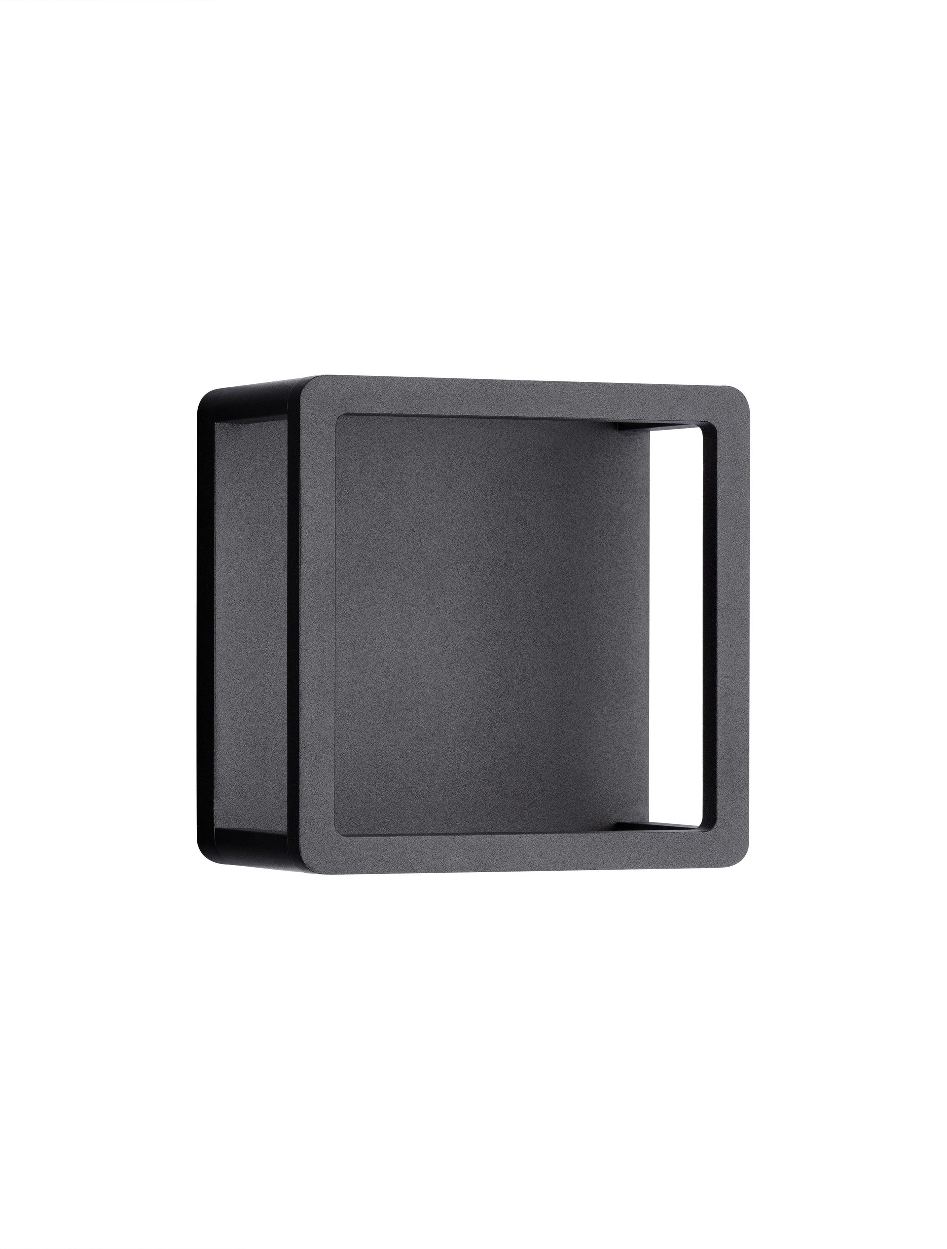 Външен аплик AKMI LED 9W Тъмен антрацит алуминий и матиран поликарбонат L18 W13 H18см IP65