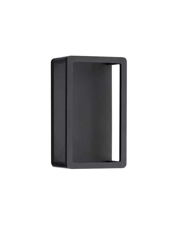 Външен аплик AKMI LED 9W Тъмен антрацит алуминий и матиран поликарбонат L15 W12.5 H26см IP65