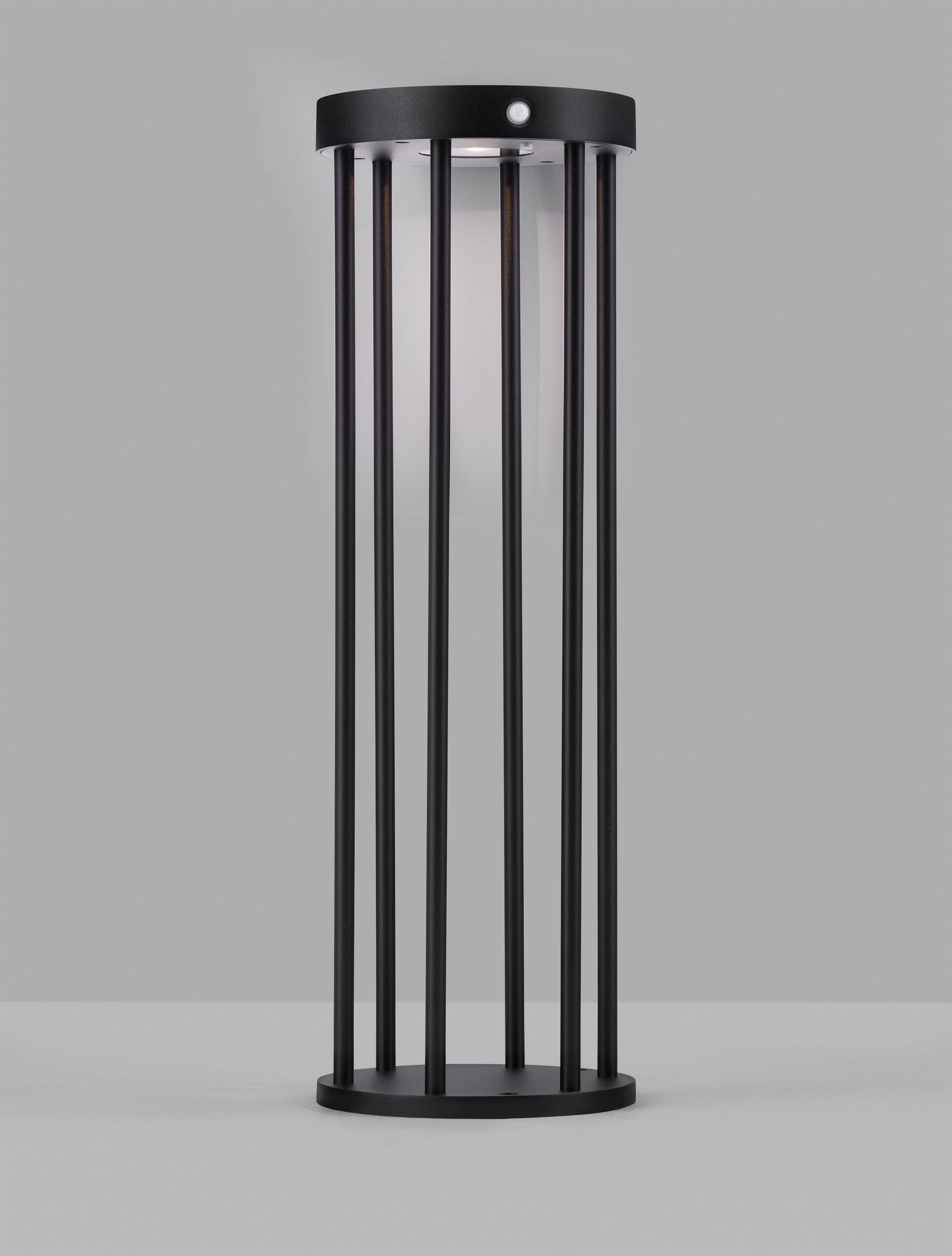 Външен аплик AIGO LED 2W Тъмен антрацит алуминий и прозрачно стъкло със сензор ⌀16 H50см IP65