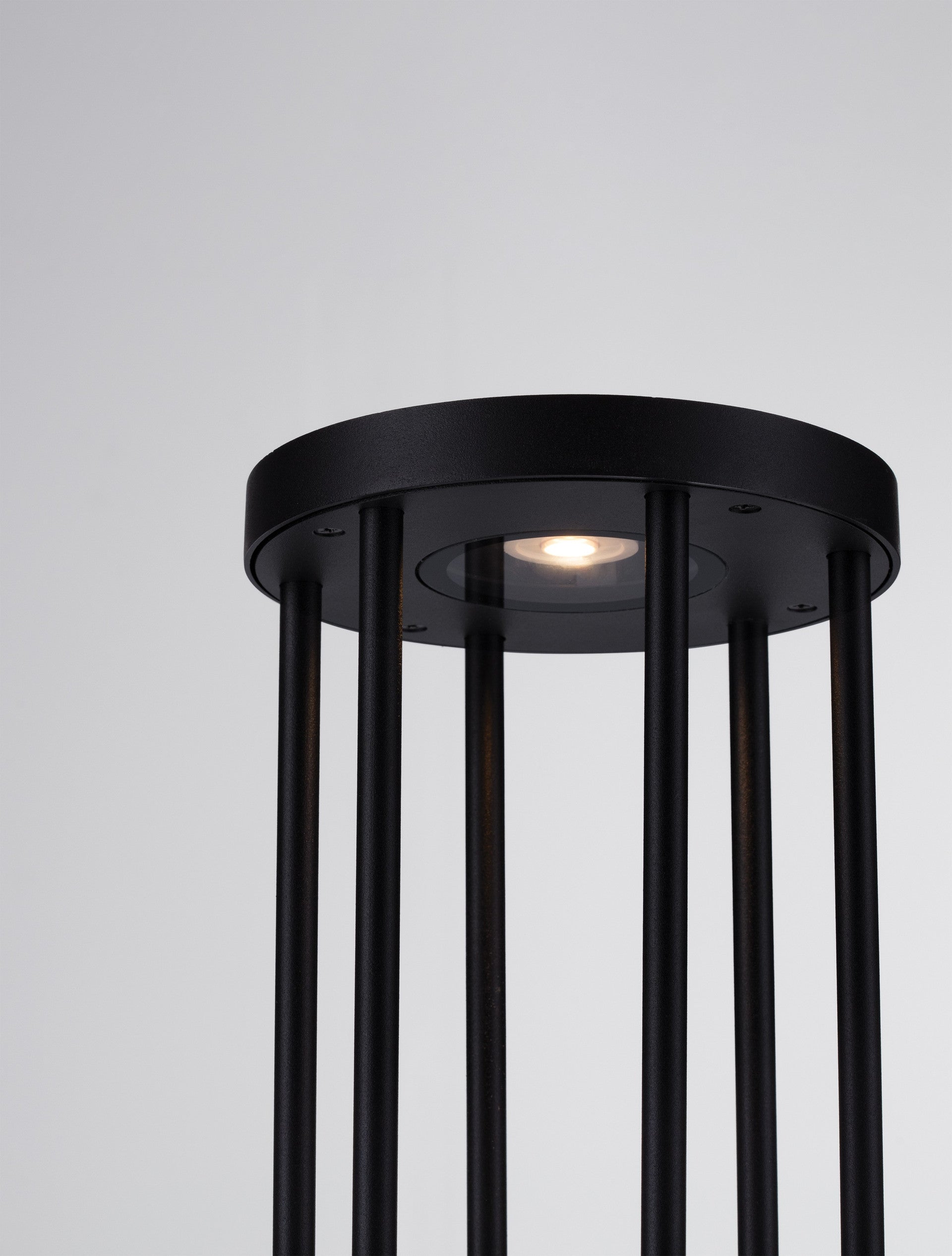 Външен аплик NEREUS LED 8W Тъмен антрацит алуминий и прозрачно стъкло ⌀16 H75см IP65