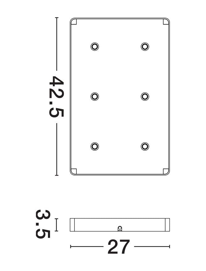 Външно осветително тяло BASE L42.5 W27 H3.5см