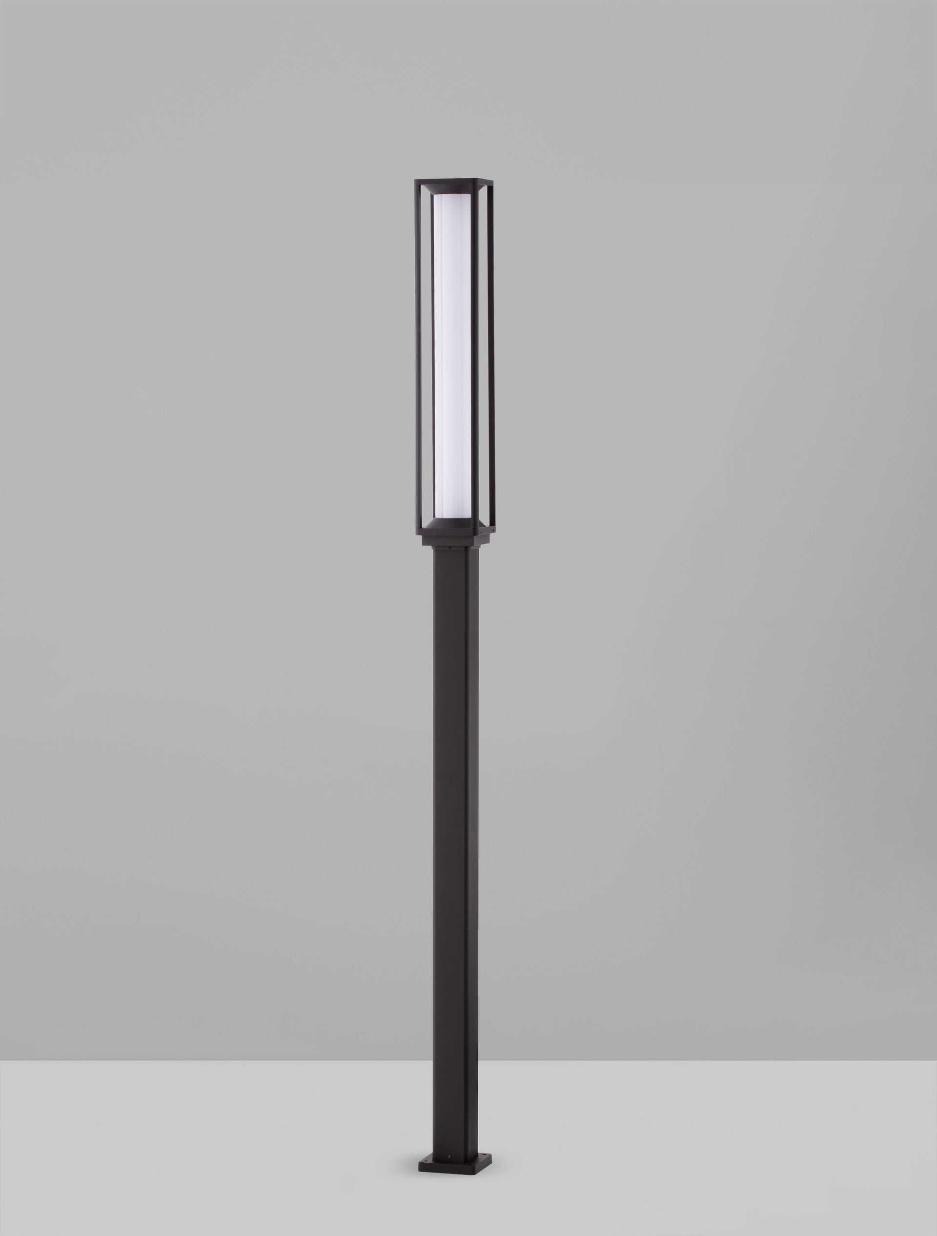 Външен стълбов SOLSTICE 16W Тъмен антрацит леят алуминий и поликарбонат матиран
