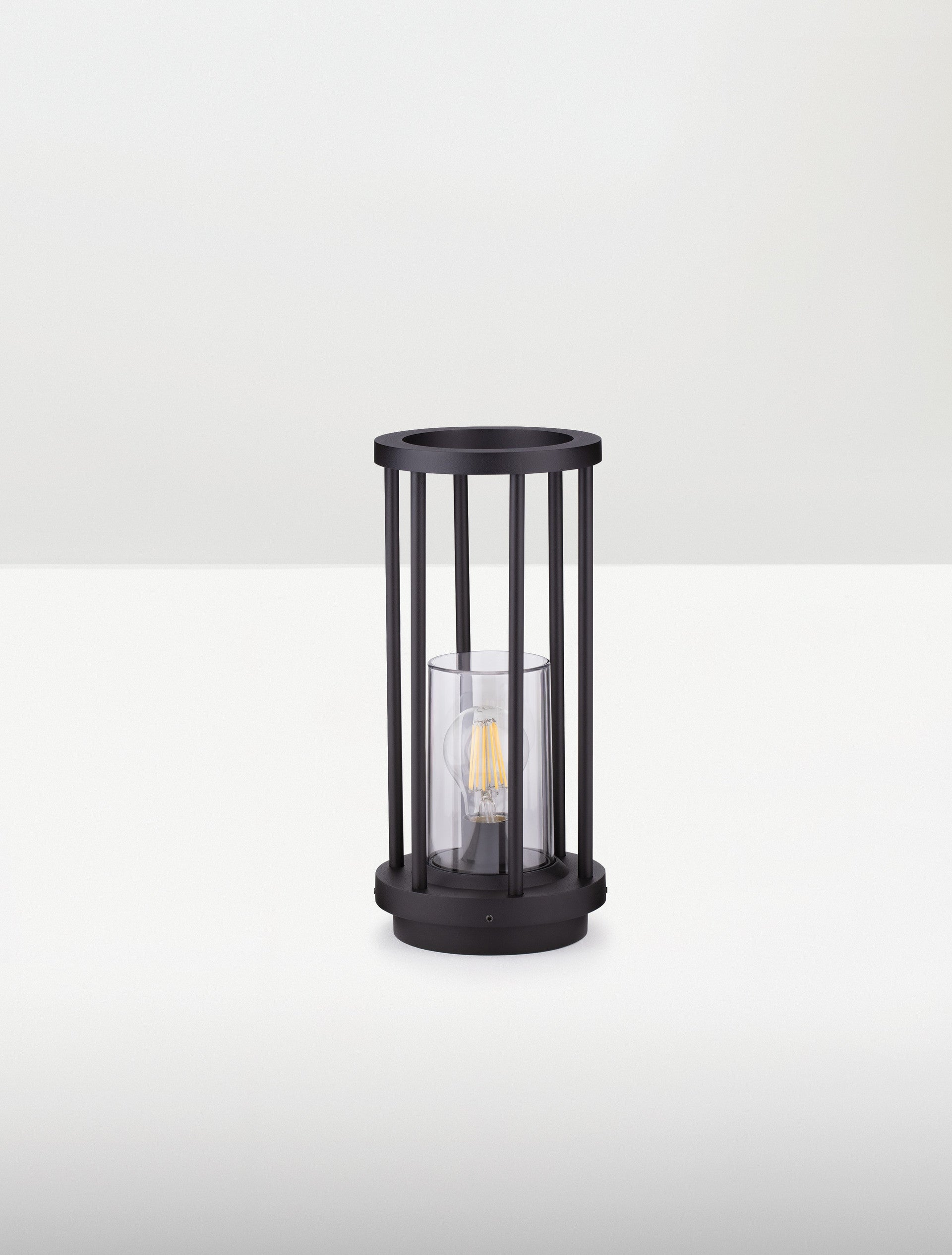 Външен аплик ELYSIUM LED E27 12W Тъмен антрацит алуминий и прозрачен поликарбонат ⌀16 H35см IP65