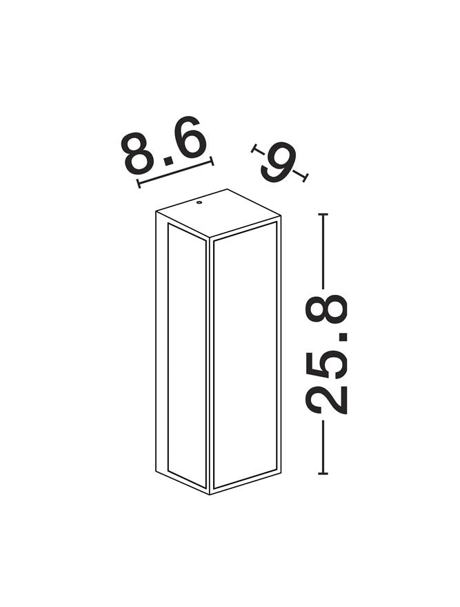 Градинска лампа ASTRAL 10W Тъмен антрацит леят алуминий и прозрачно стъкло IP65 3000K H25.8см