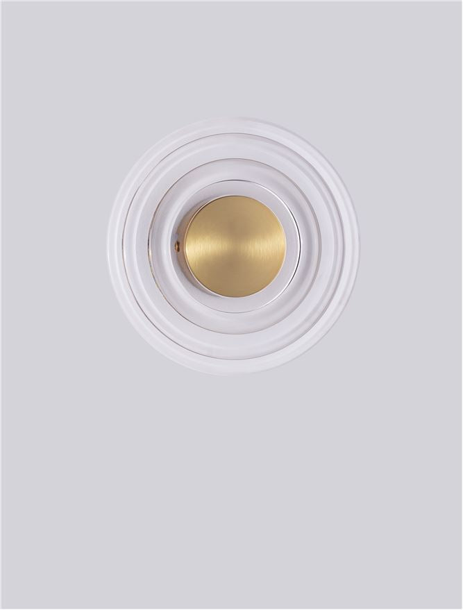 Висящо осветително тяло (пендел) ONRID LED 5W 3000K 620Lm Златист алуминий и акрил ⌀18 W4.5см