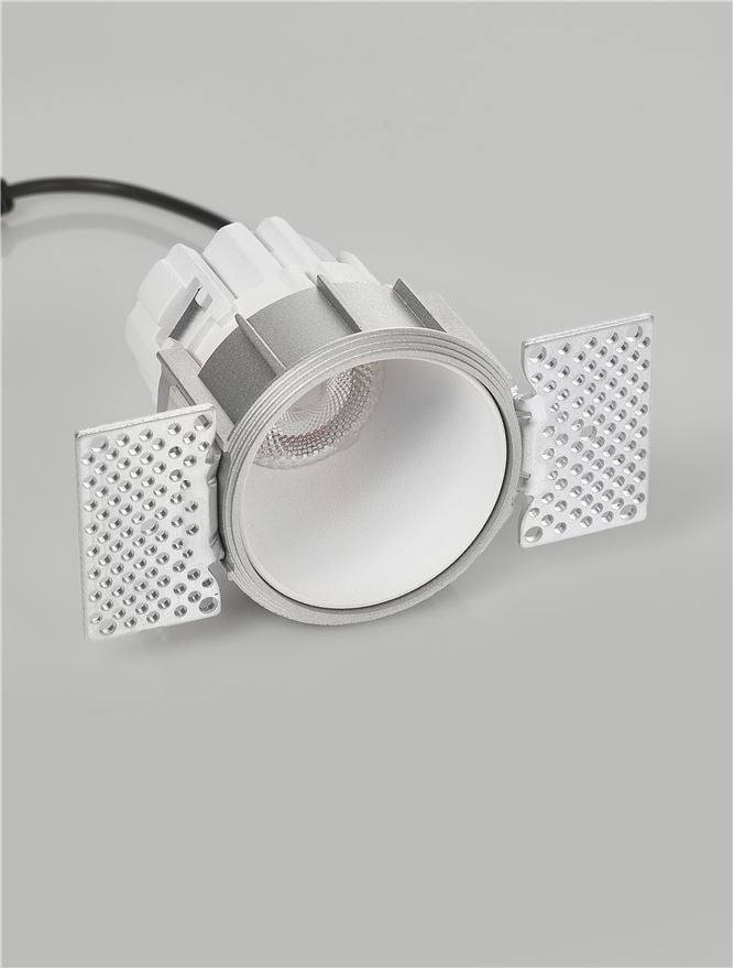 LED спот TALUS 7W 1800-3000K Фиксиран безрамков Бял димируем ⌀55 H65мм IP44