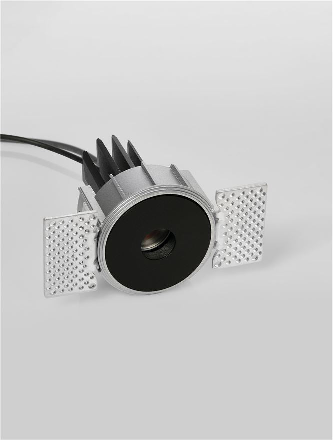 LED спот HOLLOW 7W 3000K Регулируем безрамков Черен Pinhole ⌀55 H89мм