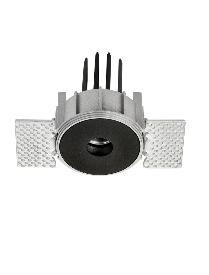 LED спот HOLLOW 7W 3000K Регулируем безрамков Черен Pinhole ⌀55 H89мм