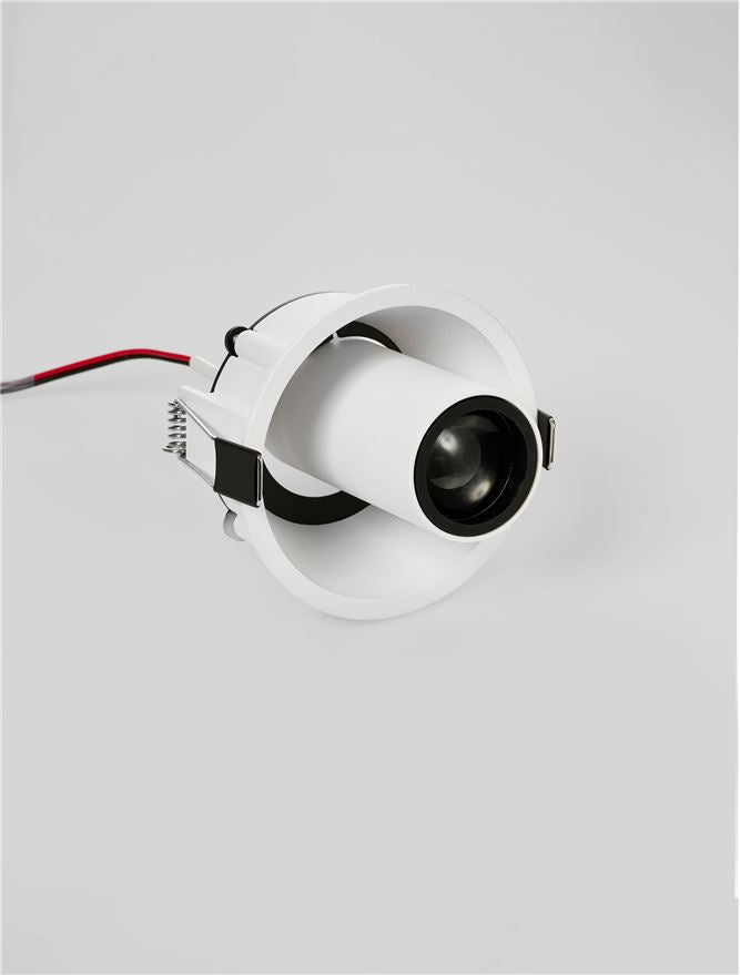 Вградено осветително тяло OTTO LENS 7W 3000K Регулируем Бял вграден ⌀91 H85мм