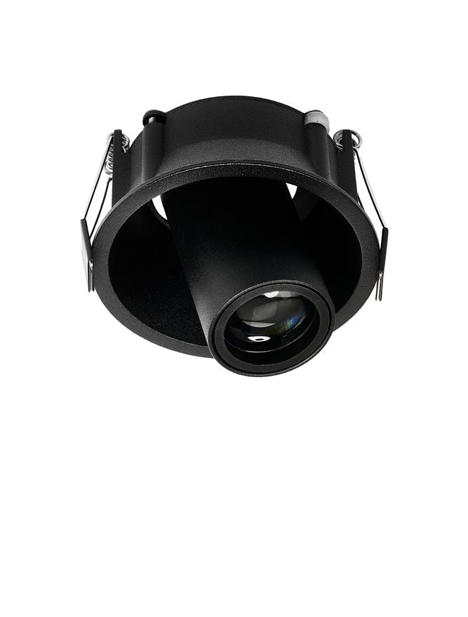Вградено осветително тяло OTTO LENS 7W 3000K Регулируем Черен вграден ⌀91 H85мм