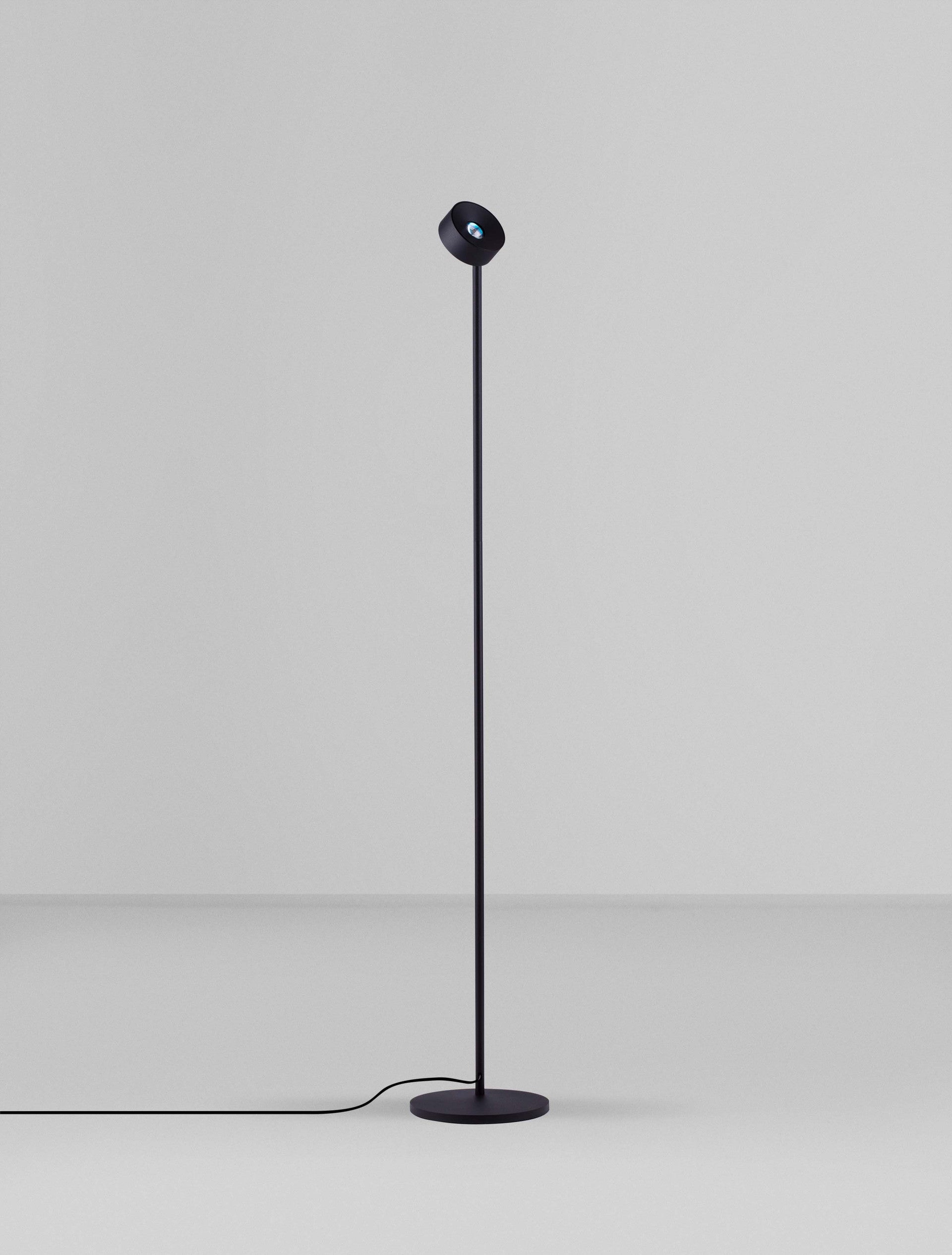 Висящо осветително тяло (пендел) IRIDA 10W LED Димируем Пясъчно черен алуминий и неръждаема стомана ⌀20 H121см