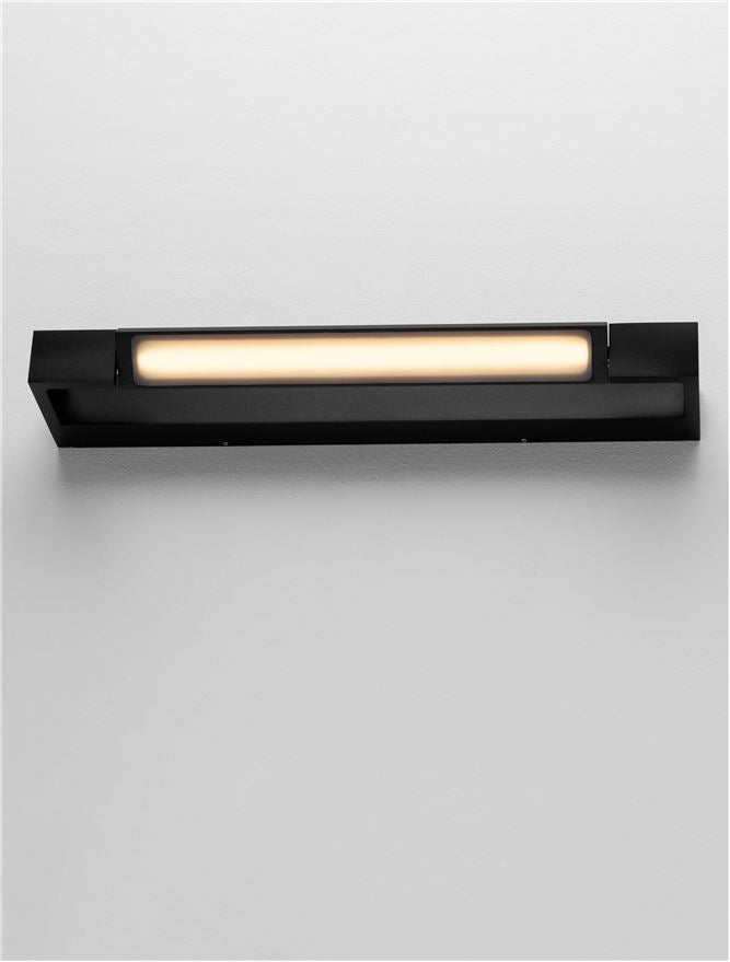 Висящо осветително тяло (пендел) ARGA 12W LED Пясъчно черен алуминий L45 W10 H4см