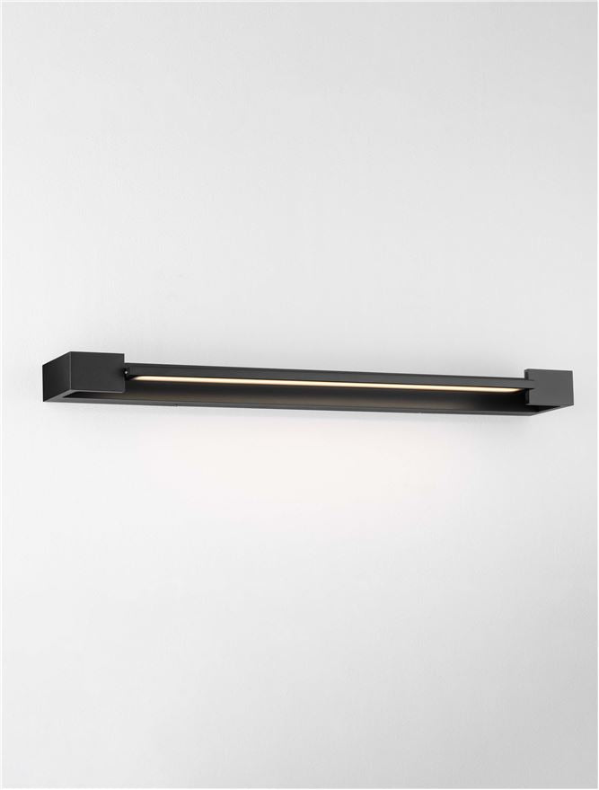 Висящо осветително тяло (пендел) ARGA 17W LED Пясъчно черен алуминий L60 W10 H4.2см