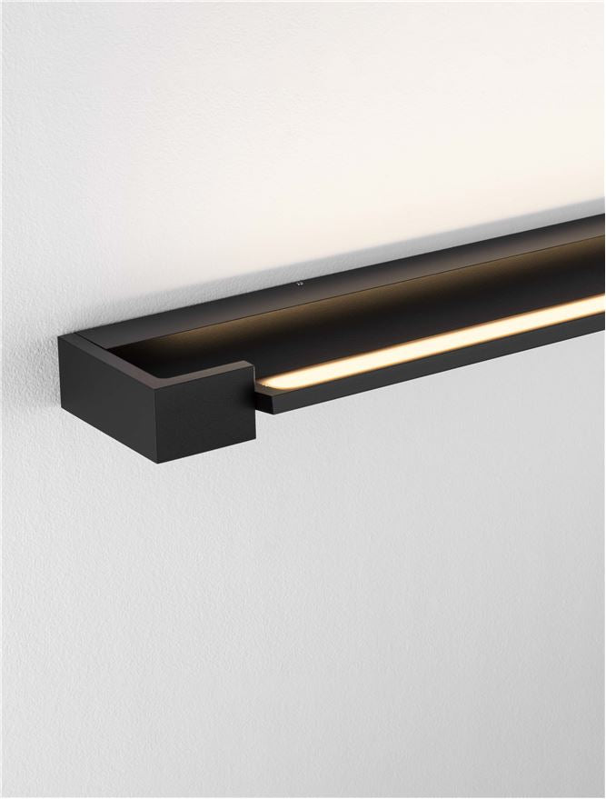 Висящо осветително тяло (пендел) ARGA 17W LED Пясъчно черен алуминий L60 W10 H4.2см